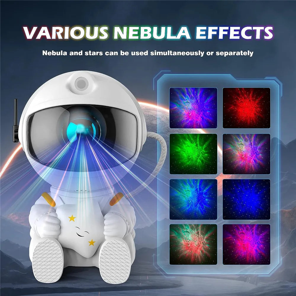 Star Projector Galaxy Night Light Astronaut Space LED Lamp