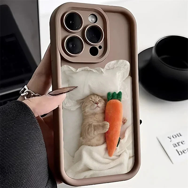 Cute Cat Brown Case