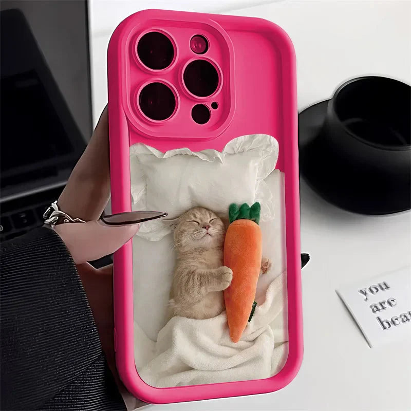 Cute Cat RedPink Case