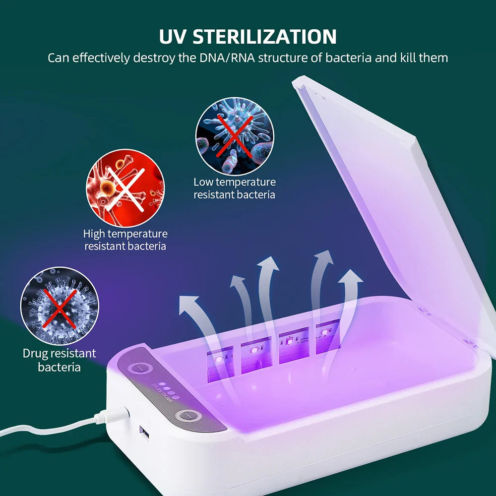 Electric UV Sterilizer and Wireless Phone Charger with Aromatherapy