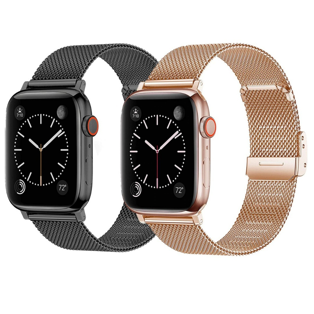 Atphoneshop.com Stainless Steel Band Silver or Black for Apple Watch 
