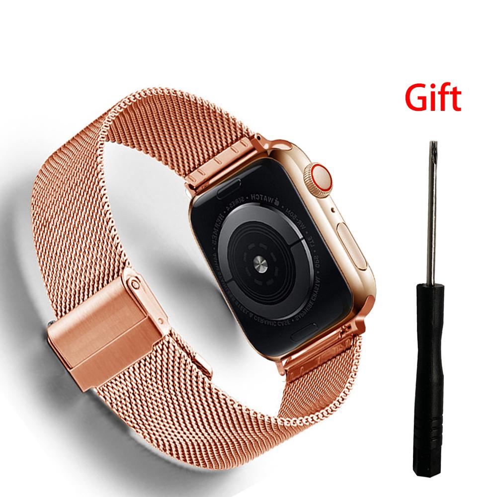 Atphoneshop.com Stainless Steel Band Rose Gold for Apple Watch 