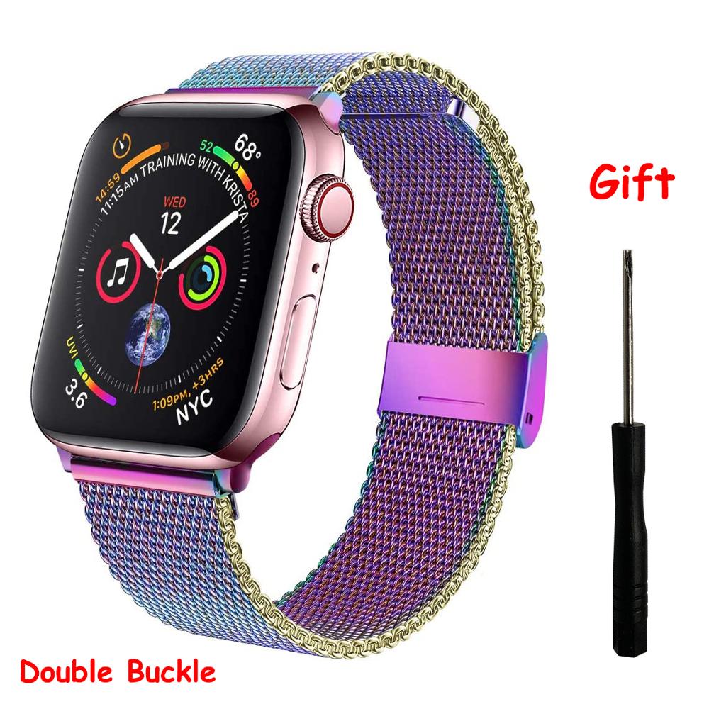 Atphoneshop.com Stainless Steel Band Colorful for Apple Watch 