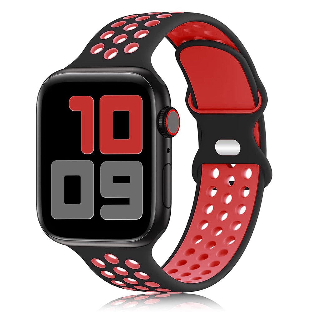 Atphoneshop.com Sport Band Black Red for Apple Watch 